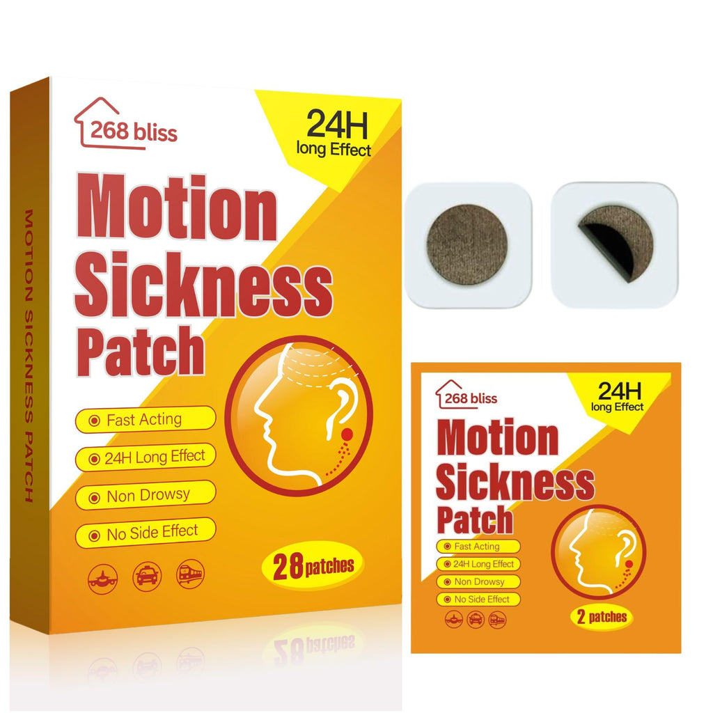 Motion Sickness Patches for Cruise,Car,Bus,Ships,Airplane,Park Rides - Non-Drowsy - Travel Essentials for Adults and Kids (28 Co