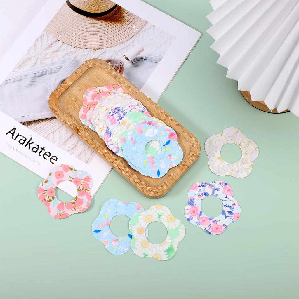25pcs Flower Theme Adhesive Patches for Libre 2, Breathable Flower Sensor Covers CGM Overpatches Waterproof Sweatproof Monitor S