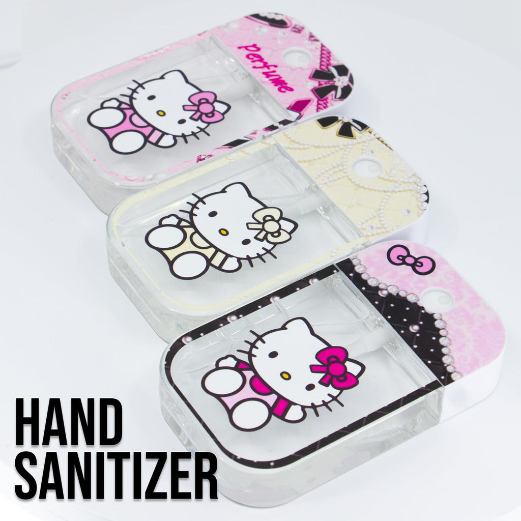 Glam Lux 79 Bundle Glam Hello Kitty Set of 3 Hydrating Deodorizing Antibacterial Hand Sanitizer Spray Mist Non-Drying Compact Tr