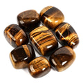 ZenQ 1/2 lb Tumbled Tigers Eye Stones for Wicca, Reiki, and Energy Crystal Healing, Natural Tigers Eye Stone from South Africa