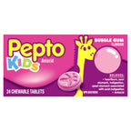 Pepto Bismol Kids Acid Indigestion, Heartburn, Sour Stomach, Upset Stomach Relief Medicine, Bubblegum Flavor, 24 Chewable Tablet