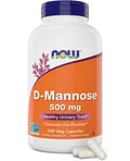 Now D-Mannose 500 mg, 300 Capsules - Vegan, Non GMO Supplement for Women and Men - Supports Healthy Urinary Tract, Cleanses The 
