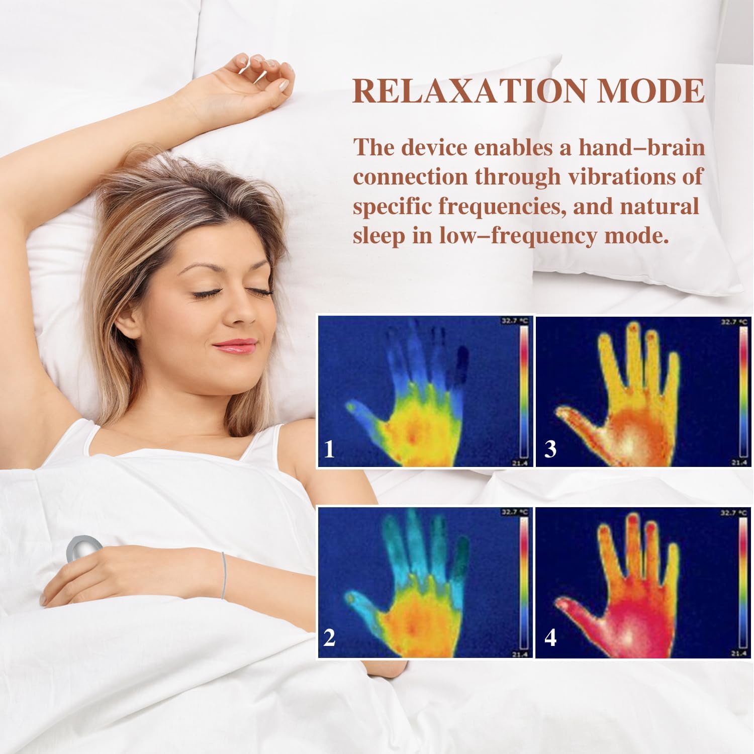 Aimery Anxiety Device - Handheld Relaxation Device, Portable Sleep Aid for Stress Relief and Restful Sleep, Rechargeable Sleep D