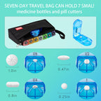 BEFUNZL Monthly Pill Organizer, Medicine Organizer Box with Portable Hard Shell and Pill Cutter, 31 Day Pill Holder with Weekly