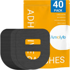 40 Pack Omnipod 5 Adhesive Patches Waterproof, Amolyfe Omnipod Overpatches with Stretchable Strap, Optimized Split Backing for E