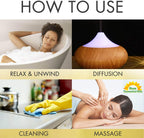 Sun Essential Oils - Lemongrass Essential Oil 4 oz with Dropper for Diffuser, Hair & Skincare, Aromatherapy Massage, Humidifier,