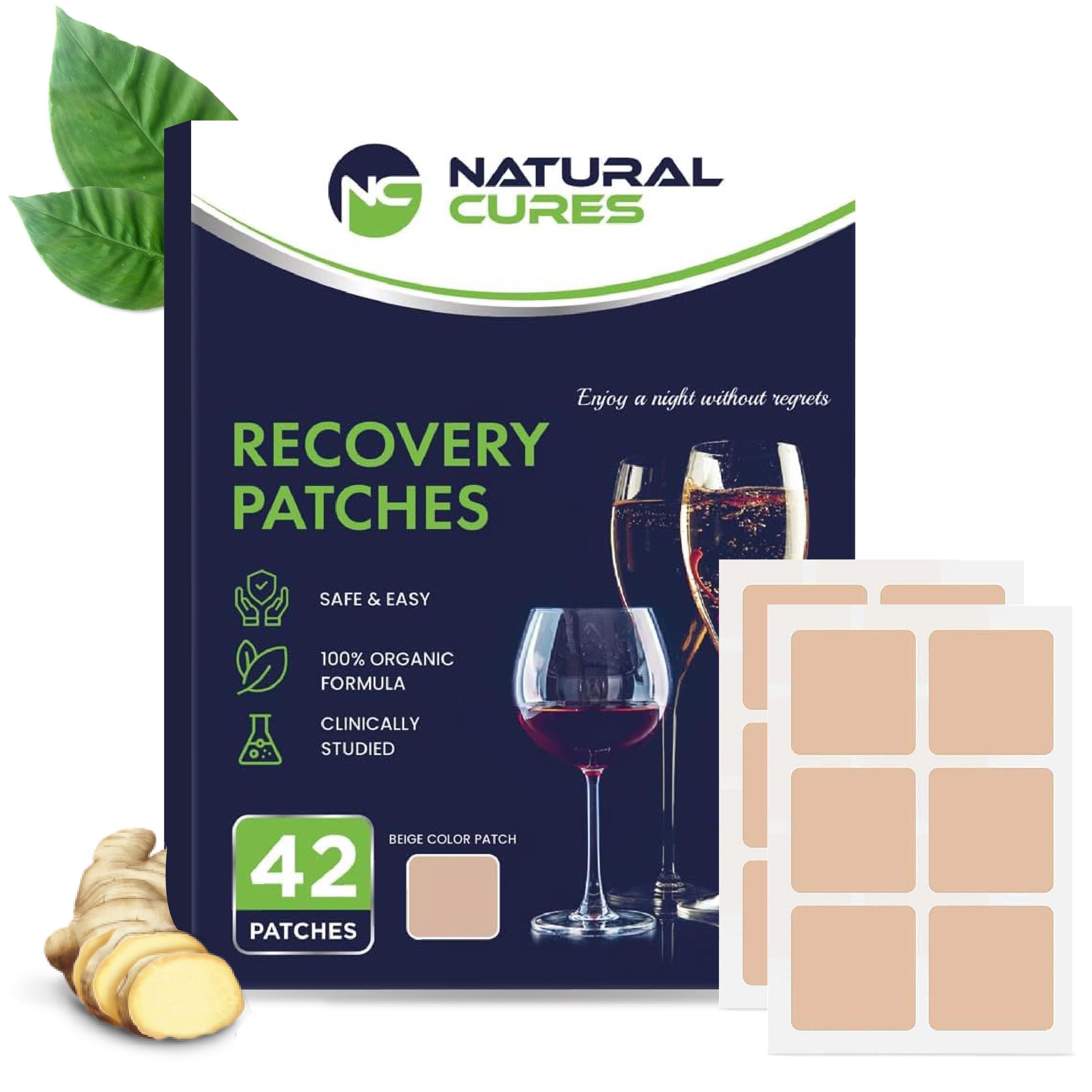 Party Recovery Patch - 42-Pack Party Patches - Wake Up Refreshed and Energized with Skin-Friendly Patch - Strong Adhesive for Se