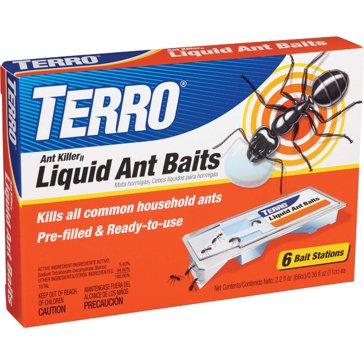 Terro 300 Liquid Ant Killer Bait Stations Traps (Pack Of 6 Stations)