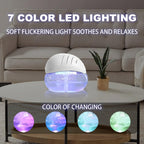 Air freshener (White) - for home, bedroom and office - Essential oil aroma diffuser with LED coloured night light with soothing