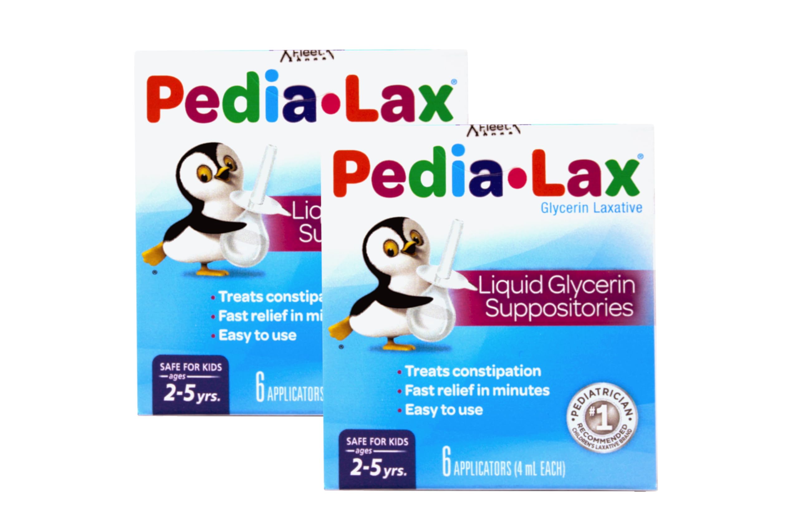 Fleet Fleet Laxative - Pedia-Lax Liquid Glycerin Suppositories, 6 each (Pack of 2)