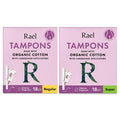 Rael Tampons, Cardboard Applicator Made with Organic Cotton - Tampons Multipack, Regular and Super Absorbency, Unscented, Upgrad