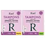Rael Tampons, Cardboard Applicator Made with Organic Cotton - Tampons Multipack, Regular and Super Absorbency, Unscented, Upgrad