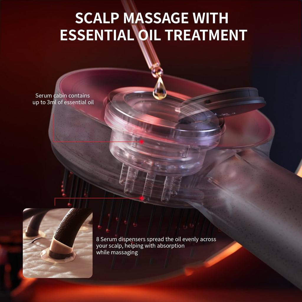 Breo Scalp3 Scalp Massaging Brush, Shiatsu Hair Scalp Massager with Waterproof, Cordless Electric Head Massager for Scalp & Hair