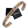 Feraco Pure Copper Bracelet for Women, Ultra Strength Magnetic Cuff Bangle with Neodymium Magnets, 99.99% Copper Jewelry Gift, T