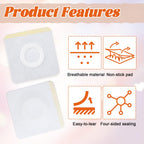 BEIQIYA 50pcs Castor Oil Pack Wraps, Disposable Highly Absorbent Belly Patches for Abdomen, Self-Adhesive Organic Cotton Pads fo