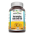 Amazing Omega Norwegian Cod Liver Oil 1000 Mg Softgels Supplement | Omega-3, EPA, DHA, Vitamin A, Vitamin D & Vitamin E (Orange 