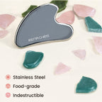 Rena Chris Gua Sha Facial Tools, Stainless Steel Guasha, Manual Massage Sticks for Jawline Sculpting and Puffiness Reducing, Scr