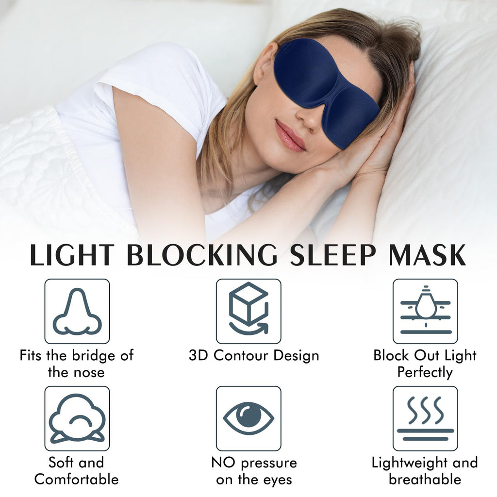 Bonuci 12 Pack Sleep Mask Blackout 3D Eye Mask for Ultralight Sleeping Night Blindfold Eye Covers with Adjustable Strap for Men