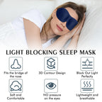 Bonuci 12 Pack Sleep Mask Blackout 3D Eye Mask for Ultralight Sleeping Night Blindfold Eye Covers with Adjustable Strap for Men