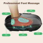 Heycool Shiatsu Foot Massager, Electric Foot Massager Machine with Heat, Deep Kneading, Compression, Vibration, Remote Control,