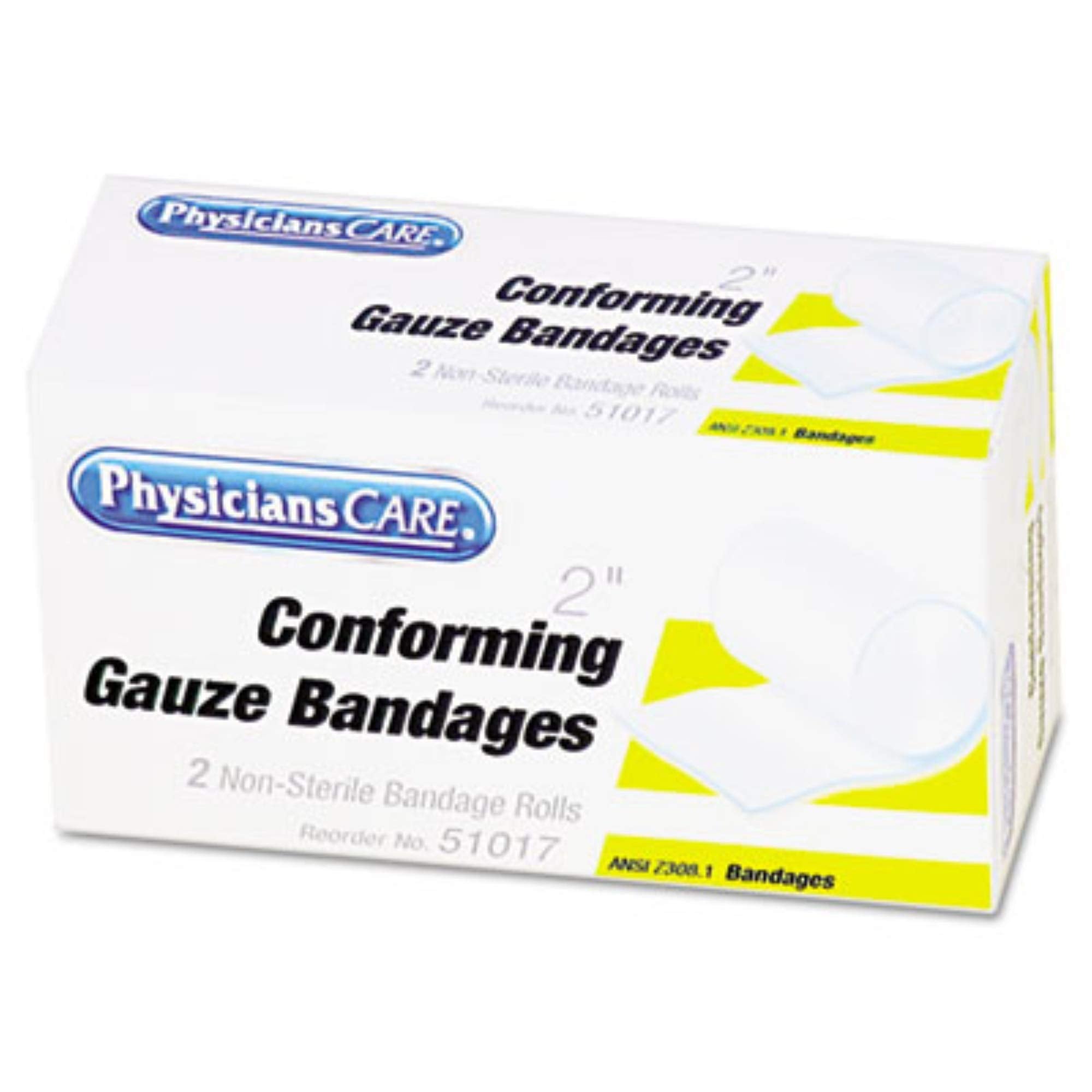 PhysiciansCare by First Aid Only PhysiciansCare 51017 First Aid Conforming Gauze Bandage 2-Inch wide 2 Rolls/Box