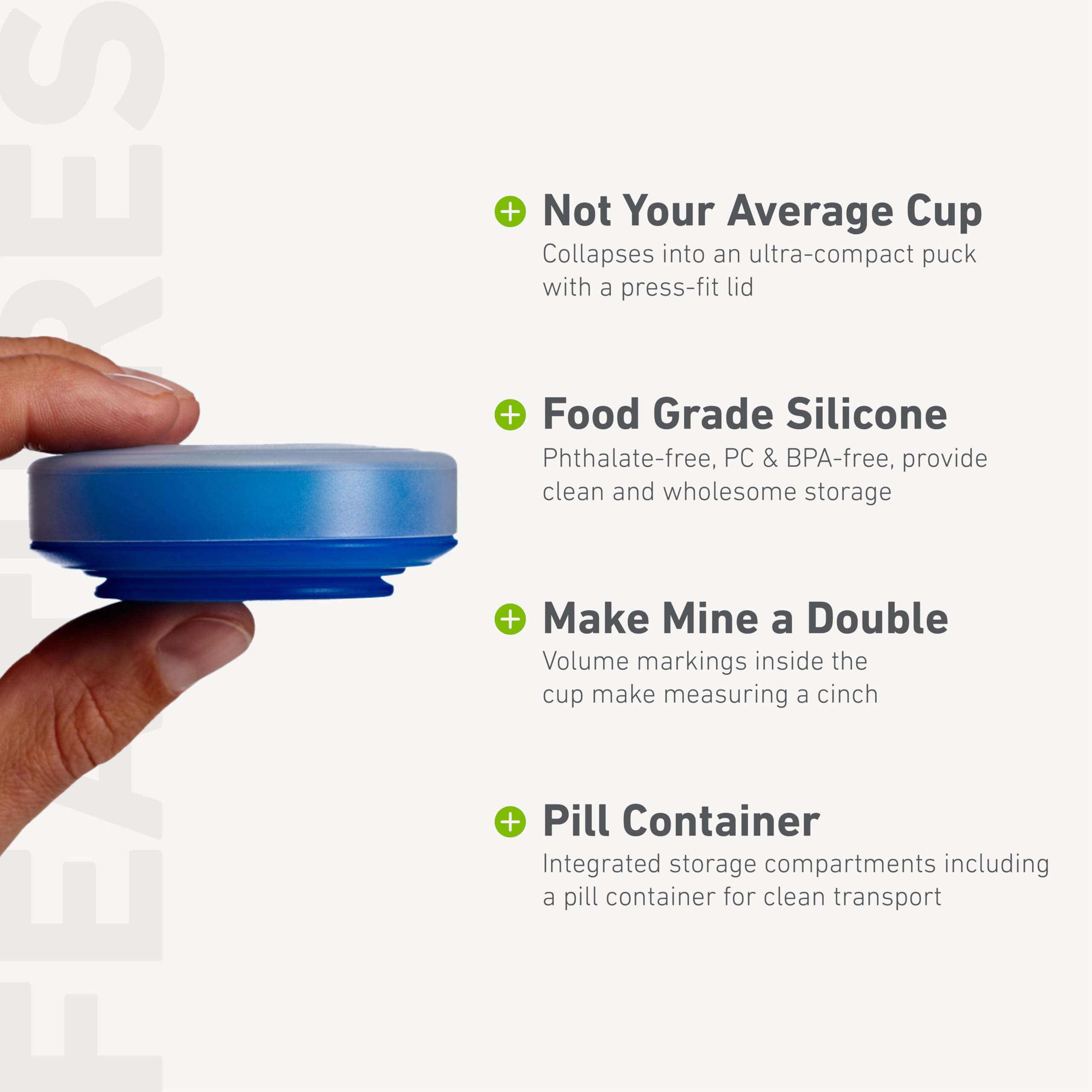 humangear GoCup | Compact Storage | On the Go Cup | BPA-free, PC-free, Phthalate-Free, Small (4 fl.oz/118ml), Green