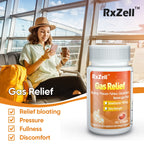 RXZELL Gas Relief, Maximum Strength Simethicone 250mg, 120 Softgels - Anti Flatulence Relieves Gas Fast, Bloating Aid, Stomach D