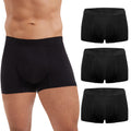 IRISMORII Washable Mens Urine Incontinence Underwear for Bladder Leak Proof Absorbent Cotton Trunk Boxer Brief 60 ML 3 Pack (3 B