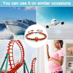 Sureio 6 Pcs Motion Sickness Bands Bracelet Anti Nausea Adjustable Wristband for Cruise Ship Essentials Seasickness Kid Adult (C