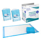 Dynarex Disposable Underpads, Medical-Grade Incontinence Bed Pads to Protect Furniture, 30   x30    (105g), with Polymer, 1 Case