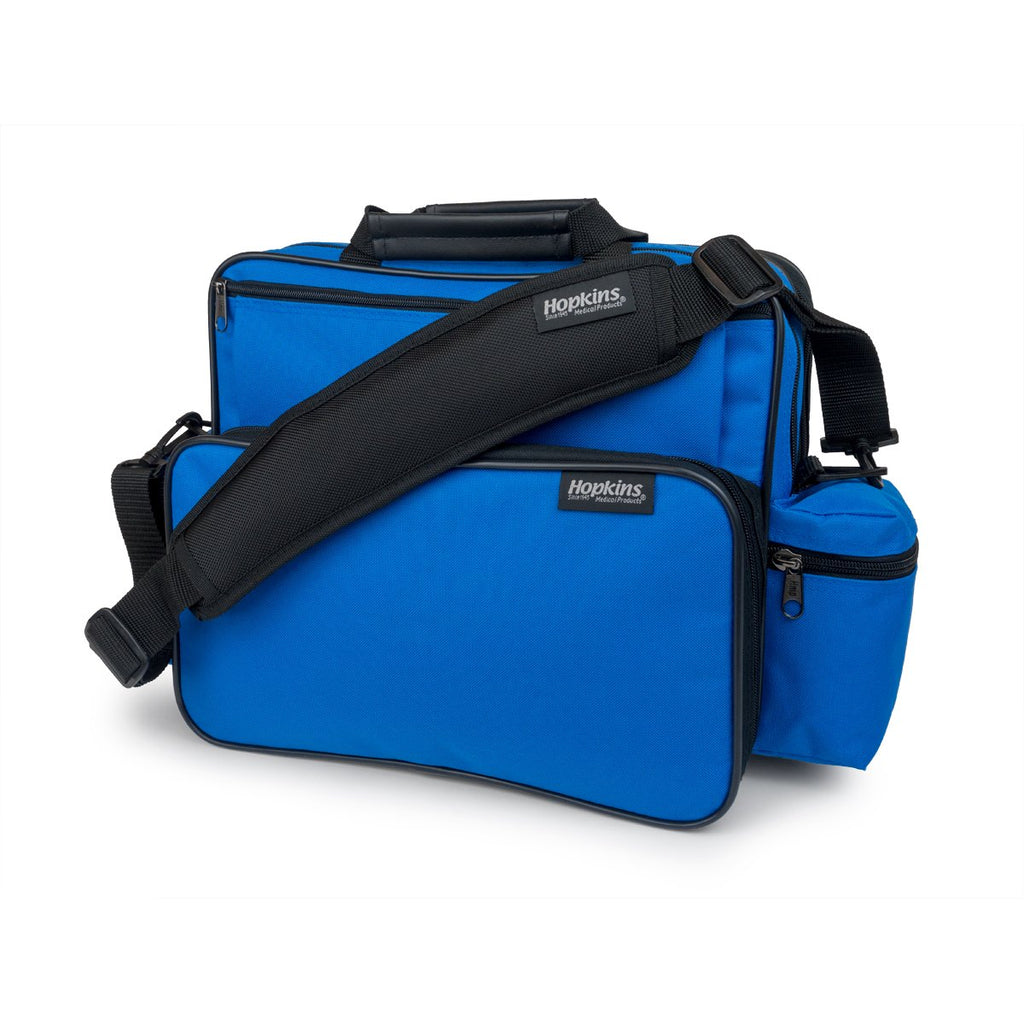 Hopkins Medical Products Home Health Shoulder Bag, 600D Waterproof Exterior, Large Storage Compartments, Removable Adjustable Sh