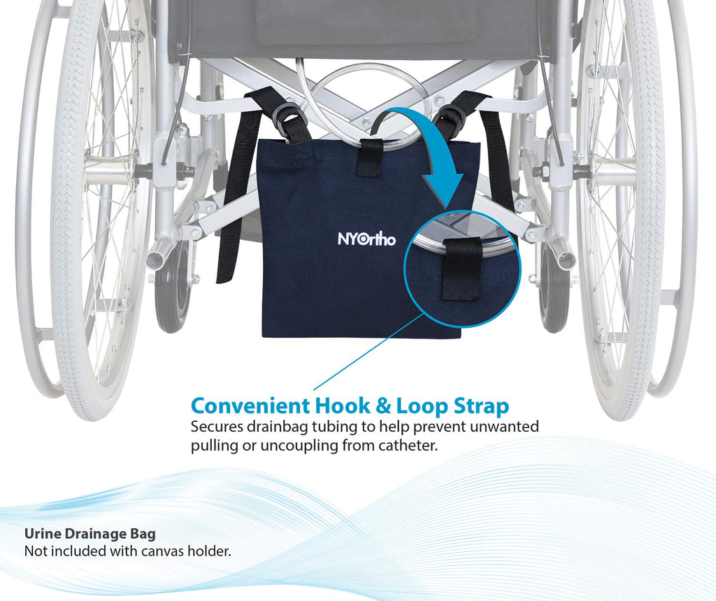 NYOrtho Urine Drainage Bag Holder - Privacy Canvas Covers with Adjustable Straps for Urine Bags, Nephrostomy Bags, Foley Bags, C