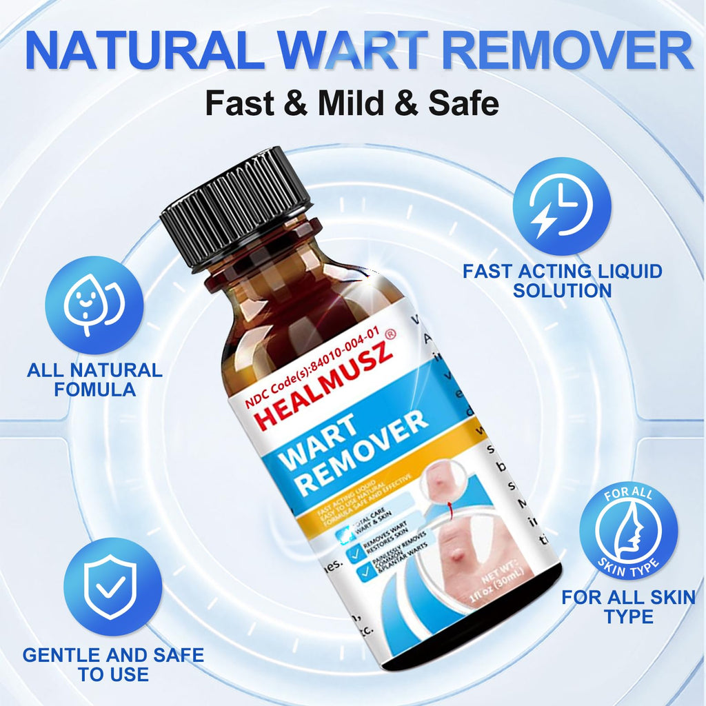 HEALMUSZ Wart Remover Liquid 5% Salicylic Acid Wart Freeze Off Wart Removal,Wart Remover Freeze Off for Genital,H Wa rt,Common,F