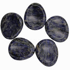 Loveliome Thumb Worry Stone, Stress Relax Healing Reiki Crystal Pocket Palm Stones,Opalite and Sodalite,Pack of 2
