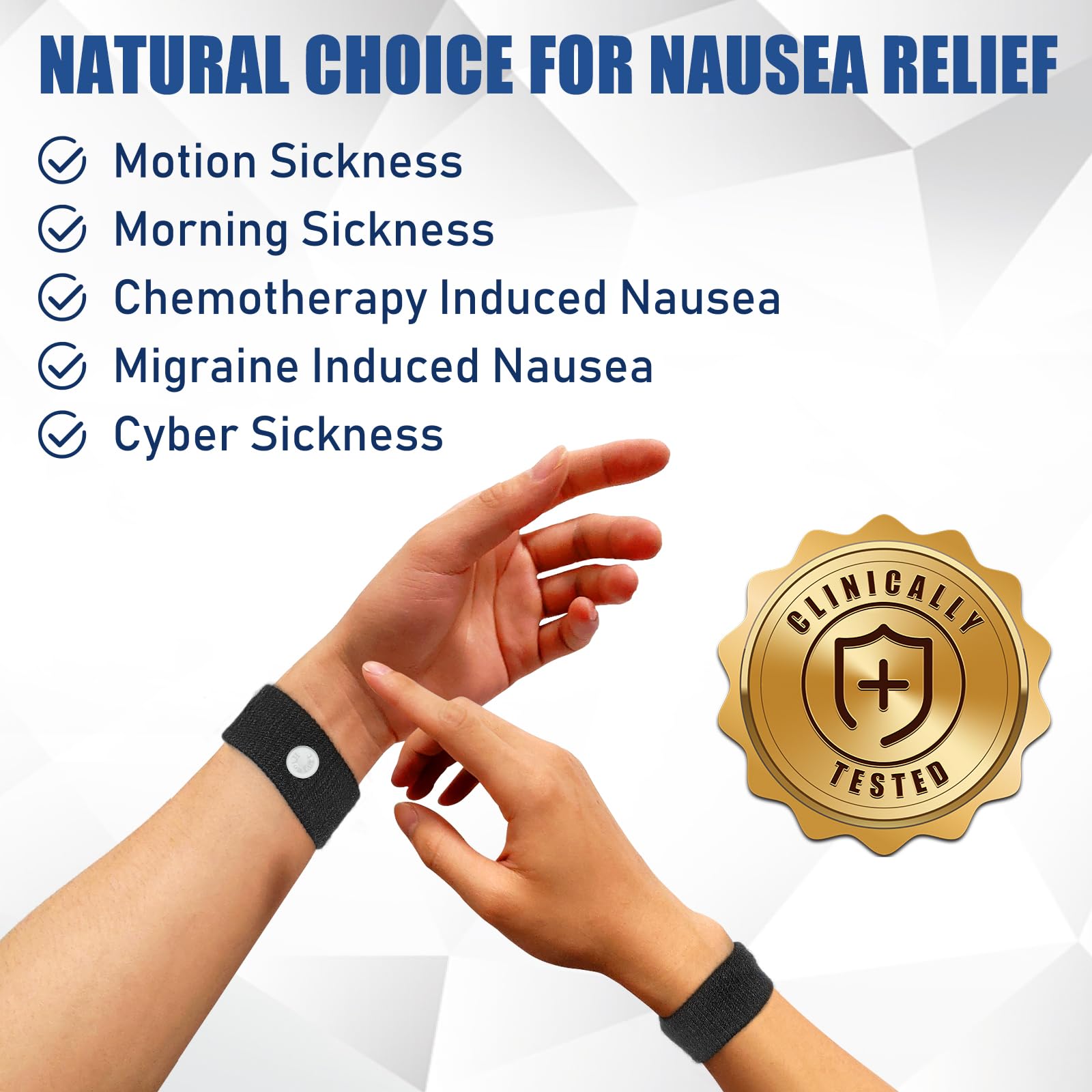 Hionfurt Motion Sickness Bands Anti Nausea Wristband for Adult and Kids Morning Sickness Relief for Pregnant Women Acupressure N