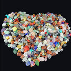 400Pcs+ (1.5lb) Gemstones and Crystals Set,30Kinds+ Bulk Tumbled Chps Crystals for Jewelry Making,Chakra Balancing,Crushed Stone