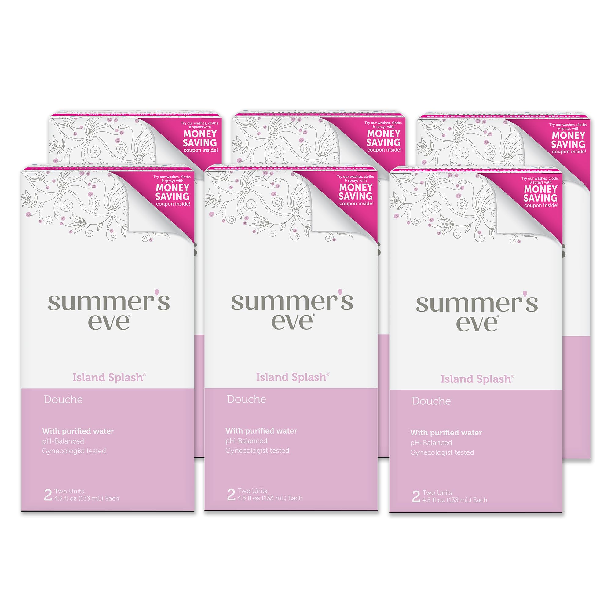 Proposed Value: Summer's Eve Douche, Vaginal Douche for Women, Island Splash, 2 Units, 4.5 Oz Each, 6 Pack