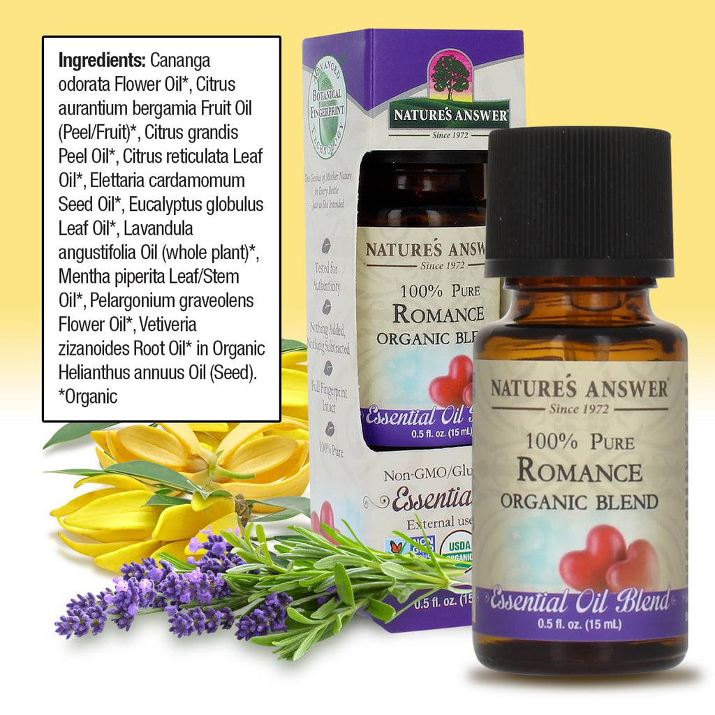 Natures Answer 100% Pure Organic Essential Oil Blend, 0.5-Ounce, Romance