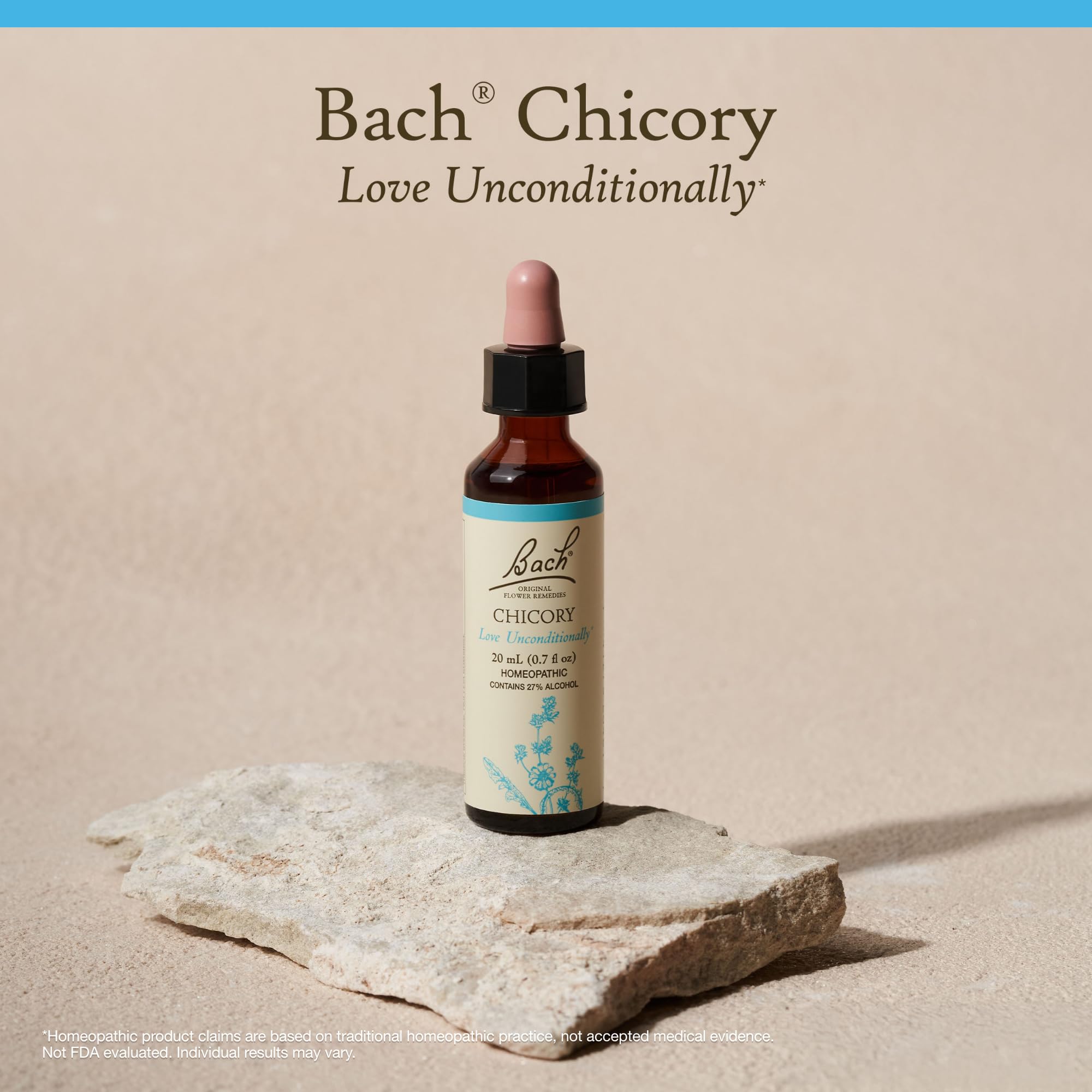 Bach Original Flower Remedies, Chicory - Love Unconditionally - Natural Homeopathic Flower Essence for Emotional Balance - Vegan