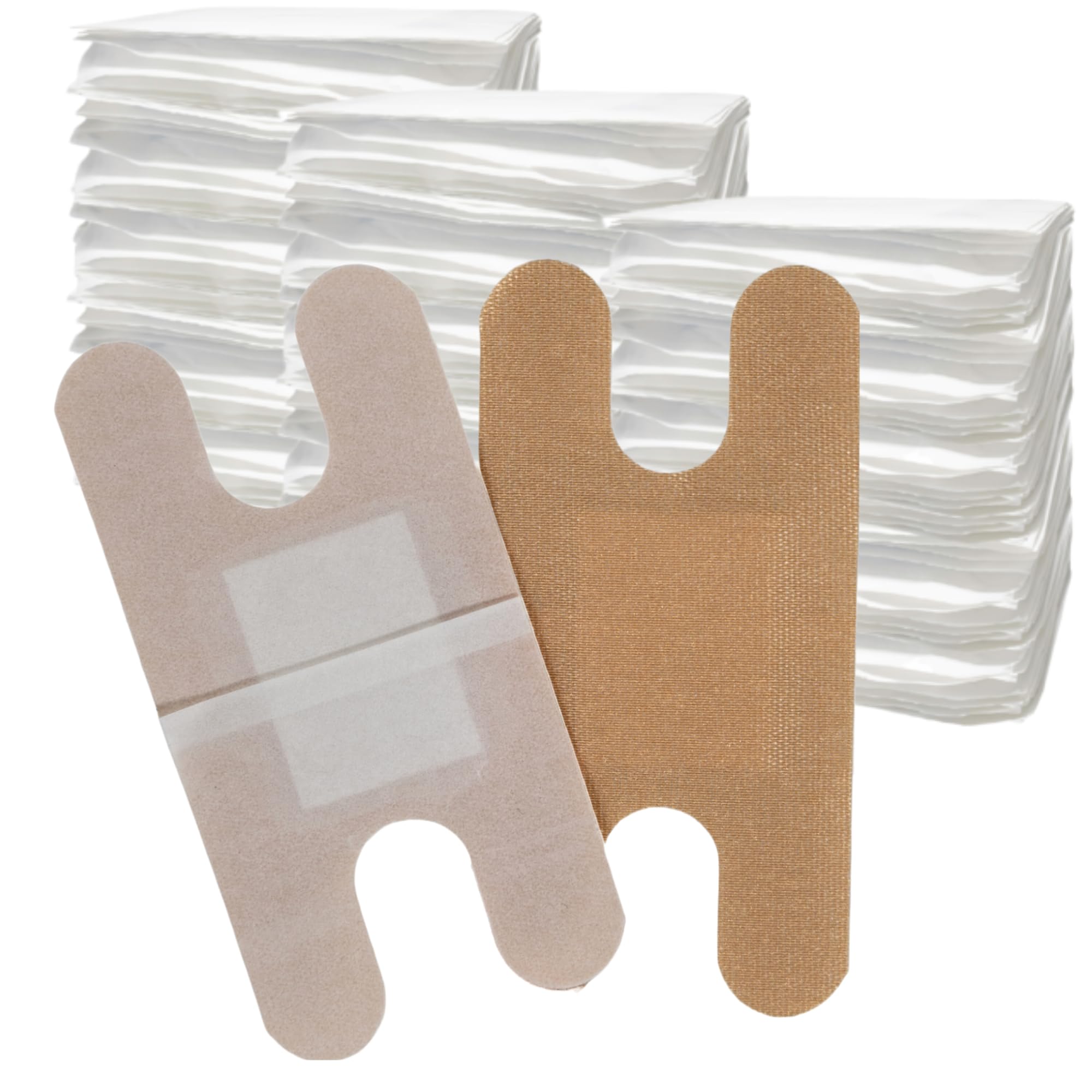 Adhesive Fabric Knuckle Bandages [Pack of 300] Sterile Heavy Woven Flexible Breathable Adhesive Bandages with Non-Stick Pad 3 x 