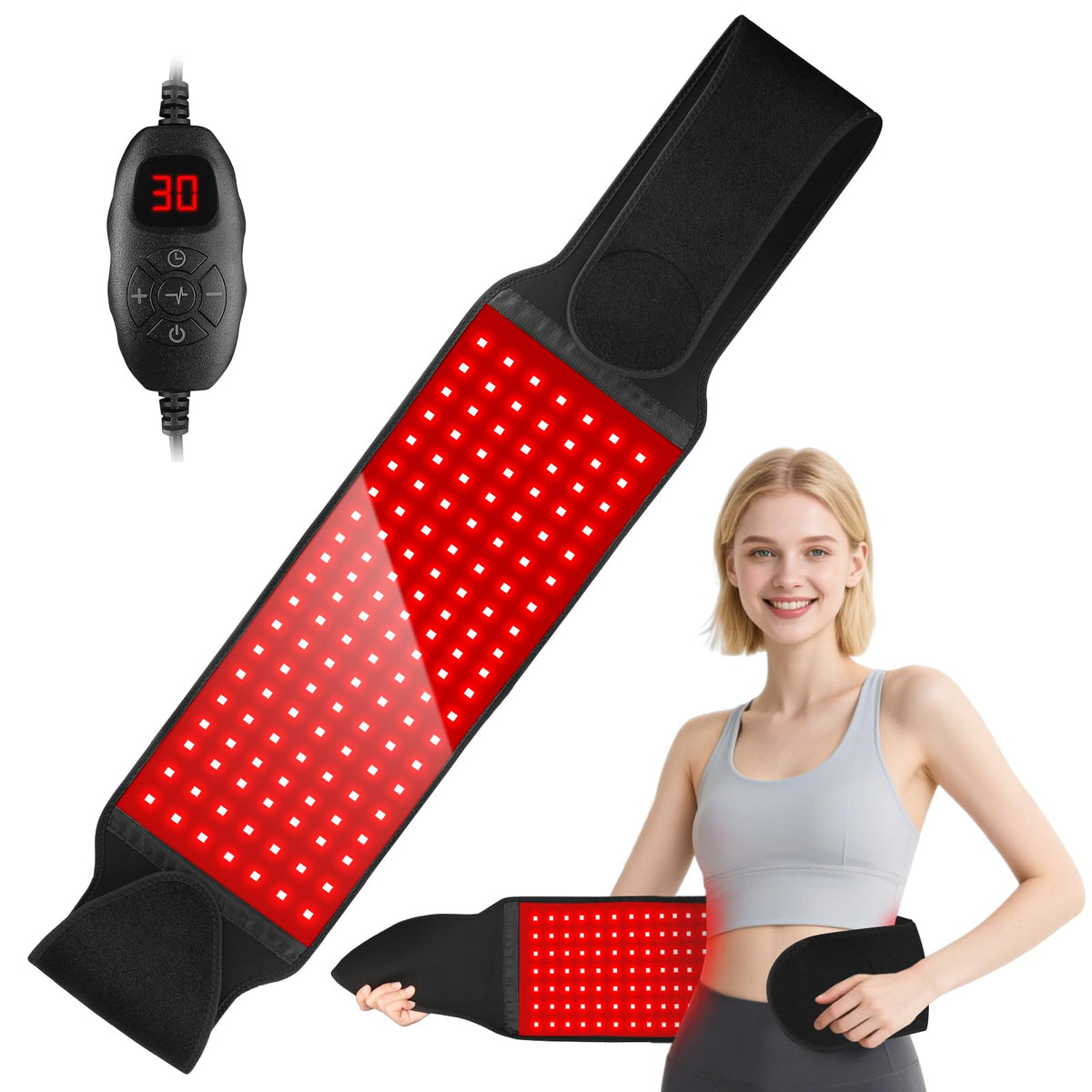 Red Light Therapy for Body, Infrared Light Therapy for Shoulder Waist Muscle, Upgraded 3 in 1 Led Beads, 660nm Red Light & 850nm