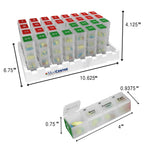 MedCenter Monthly Pill Organizer 4 Times a Day, 31-Day Medication Organizer for Drawer or Lock Box with 31 Pill Boxes and 4 Dail