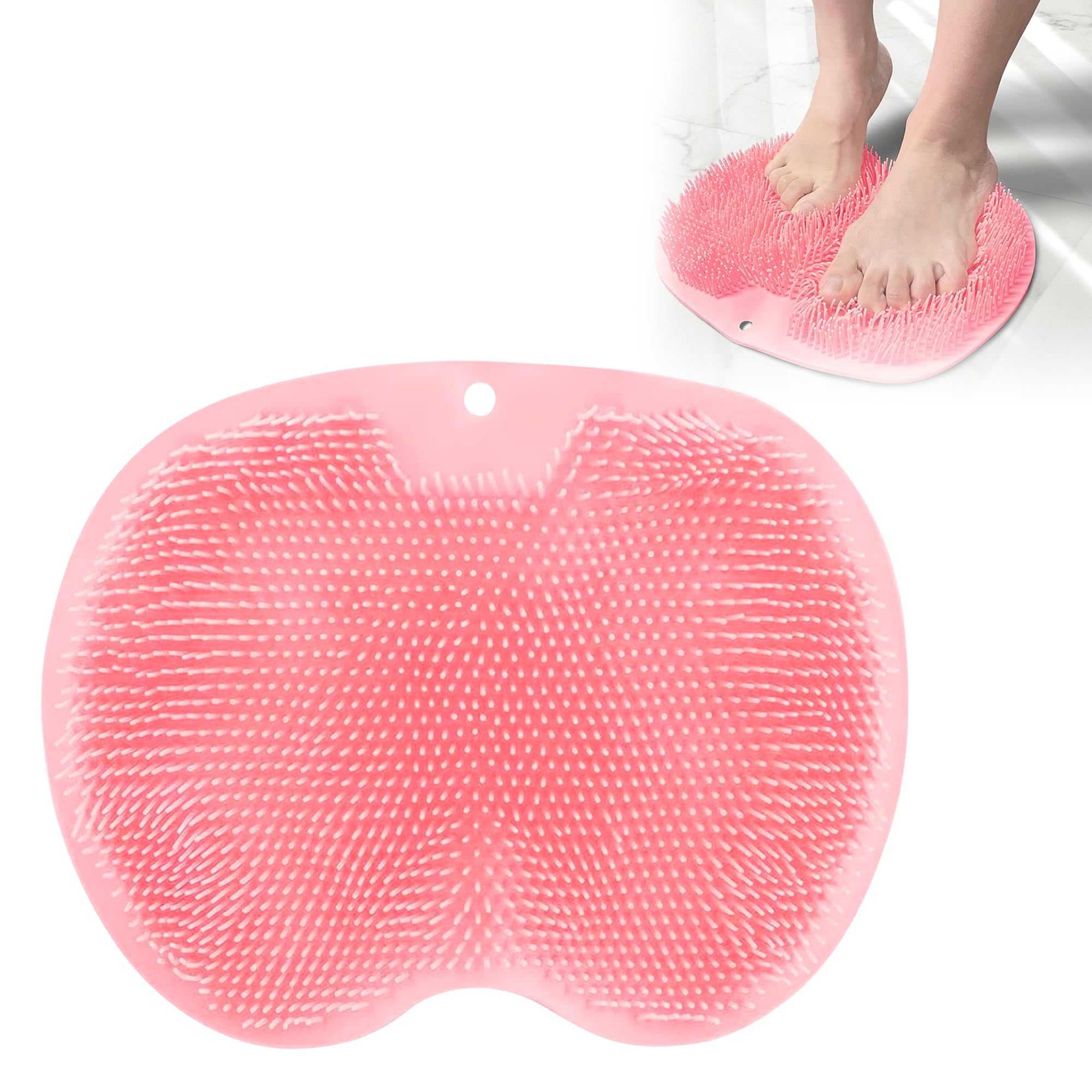 Glun Bathroom Massager Mat, Pillow Massage Cushion Mat Remove Dead Skin Cells, Improve Blood Circulation, Soft Bristles For Bath