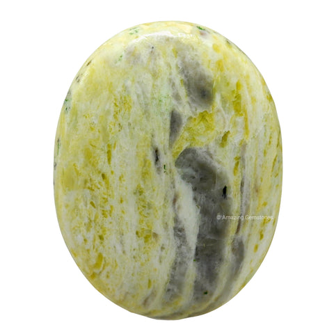 Serpentine Crystals and Healing Stones - Large Palm Stone Crystals Piedra - Crystal for Good Luck, Balanced Positive Energy, Med