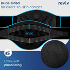 REVIX Large Ice Pack for Back Discomfort Relief with Double Compression, Reusable Gel Lower Back Wrap Ice Brace for Lumbar, Scia