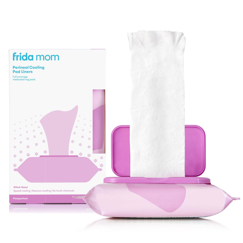 Frida Mom Witch Hazel Perineal Cooling Pad Liners for Postpartum Care, Hospital Bag Essentials for Pain Relief After Birth, Full