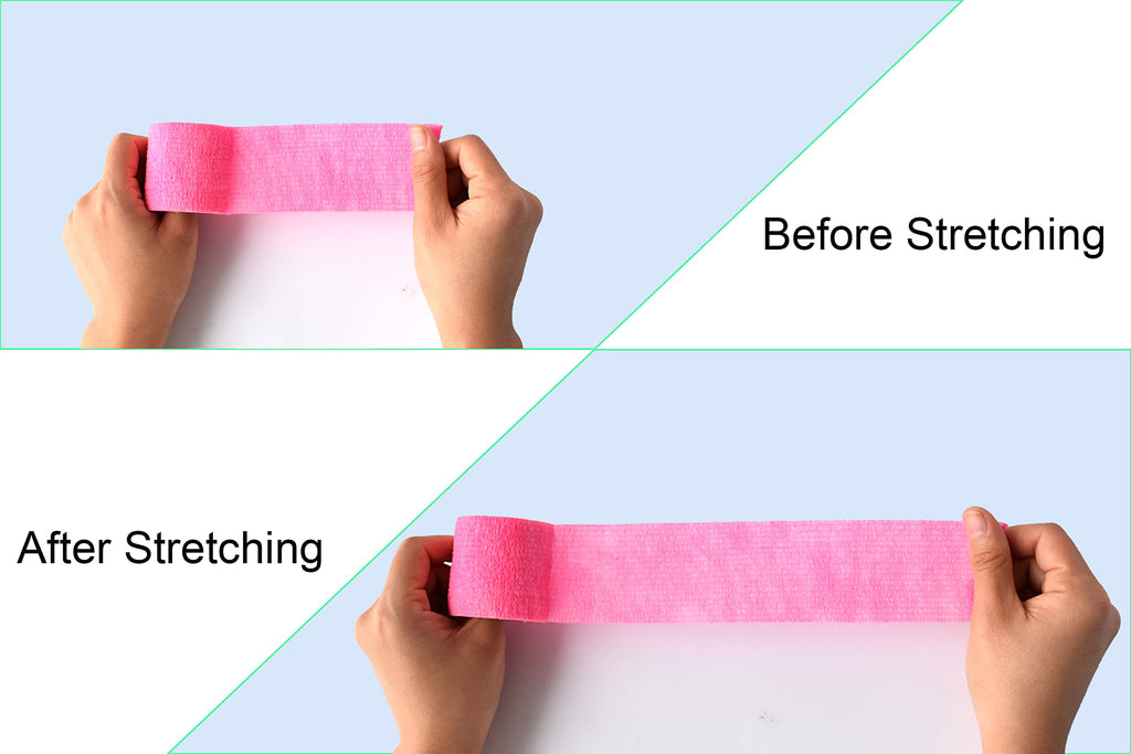 FEILIBAY 10 Pack Self Adherent Bandage Wrap Elastic Cohesive Bandage Self Adhesive Tape Vet Wrap Tape 2 Size (8Pack 2 and 2Pac