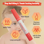 GANWOYS Stop Nail Biting Pen - Bitter Nail Biting Treatment for Kids & Adults,Thumb Sucking Deterrent, Safe Plant-Based Formula,