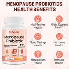 Menopause supplements for women, 120 Billion CFU Probiotic, 13-in-1 Herbs & Botanicals Complex, for Hormone Menopause, Hot Flash