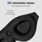 ALASKA BEAR Sleep Mask Memory Foam Contoured Eye Cups for Women and Men, Soft 3D Blackout Eye Mask for Sleeping No Pressure on E